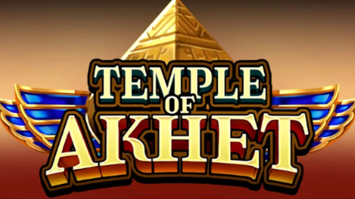 Tampilan visual slot Temple of Akhet dengan nuansa Mesir kuno dan mistis
