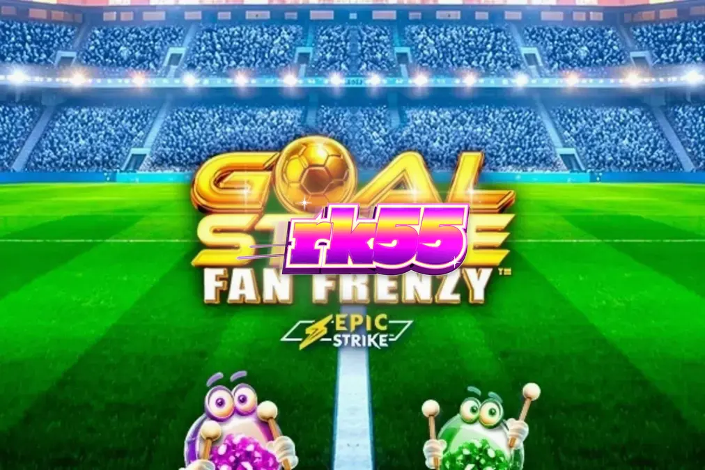 Tampilan visual slot Goal Strike Fan Frenzy dengan tema stadion sepak bola yang meriah.